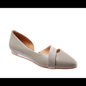 Sava Lennox Leather Pointed Toe Leather Grey Women’s Flats Size 6 NEW